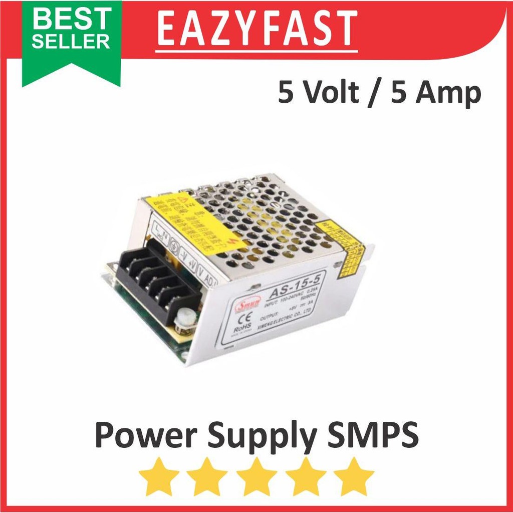 PSU SMPS DC 5V 5A แหล่งจ่ายไฟสลับ 5V โวลต์ 5 A Ampere อะแดปเตอร์ Transformer Net Power Regulator