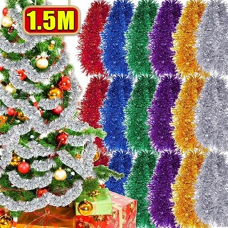 1.5 เมตร/2 เมตร พวงมาลัยฟอยล์หลากสีสันคริสต์มาสขนาด / เครื่อ…