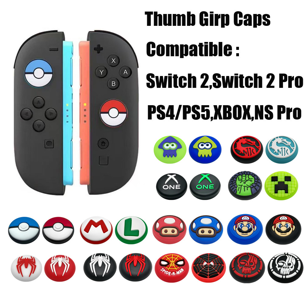 ซิลิโคนกันลื่น Analog Thumb Stick Grip Cap สําหรับ Nintendo SWITCH 2 & SWITCH 2 Pro/PS5/PS4/PS3/Xbox/Switch Pro Controller จอยสติ๊กฝาครอบเกมอุปกรณ์เสริม