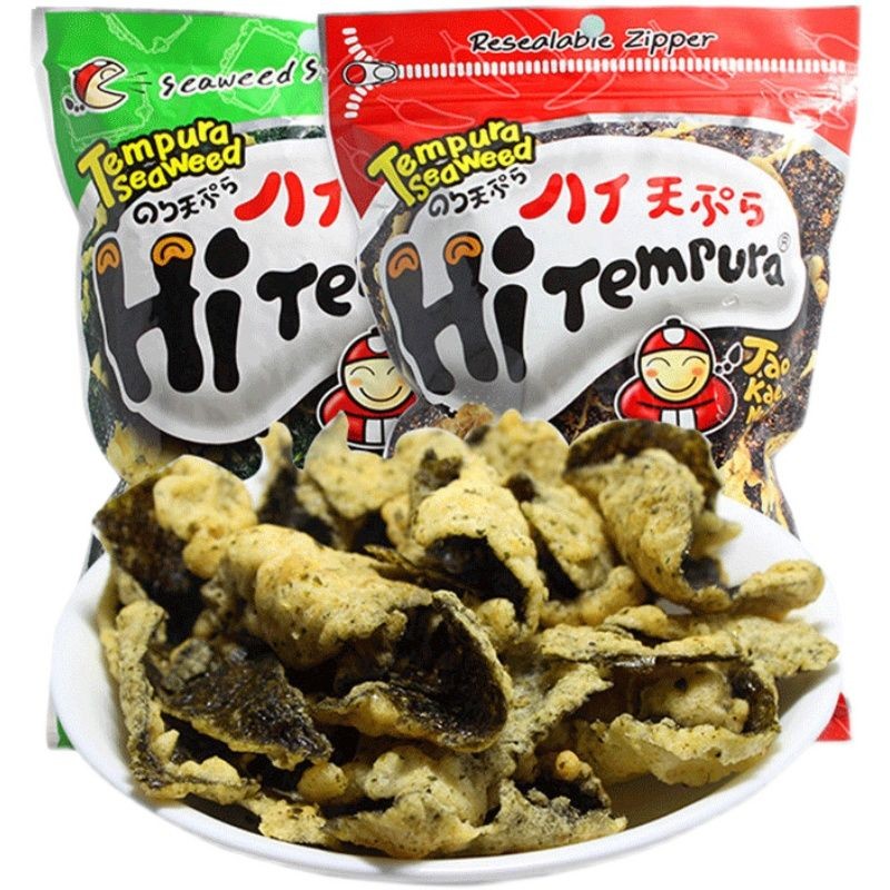 ล. L.Thailand นําเข้า TaoKaeNoi Boss Influencer ของว่างลําลอง Tempura Seaweed Seaweed รสดั้งเดิมเผ็ด