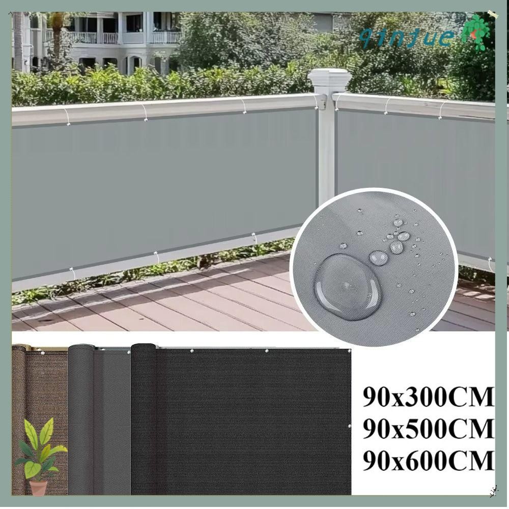 QINJUE ระเบียง Shade ผ้า, 3/5/6M กันน้ํา Sun Shading Sails, Thicken ระเบียงความเป็นส่วนตัวผ้าหน้าจอส