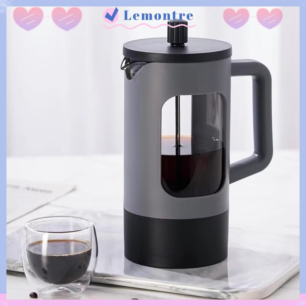 LEMONTRE Tea Coffee Brewer, ทนความร้อน 600ml French Press เครื่องชงกาแฟ, แบบพกพาขนาดใหญ่ความจุ Boros
