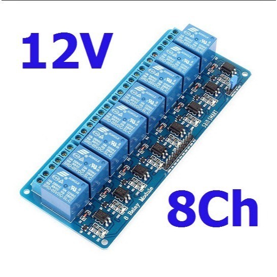 8-Channel Relay(12V) Module Shield (LOW TRIG)