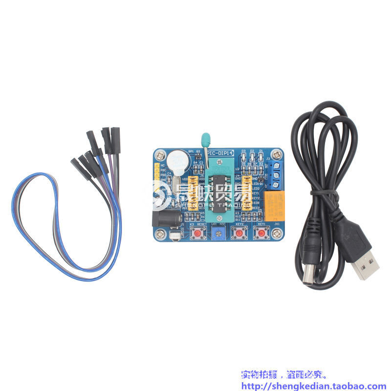 P PIC16F630 บอร์ดพัฒนา 16F Series PIC โปรแกรมเมอร์การทดลองการเรียนรู้บอร์ดฟรี Dupont Line Principle 