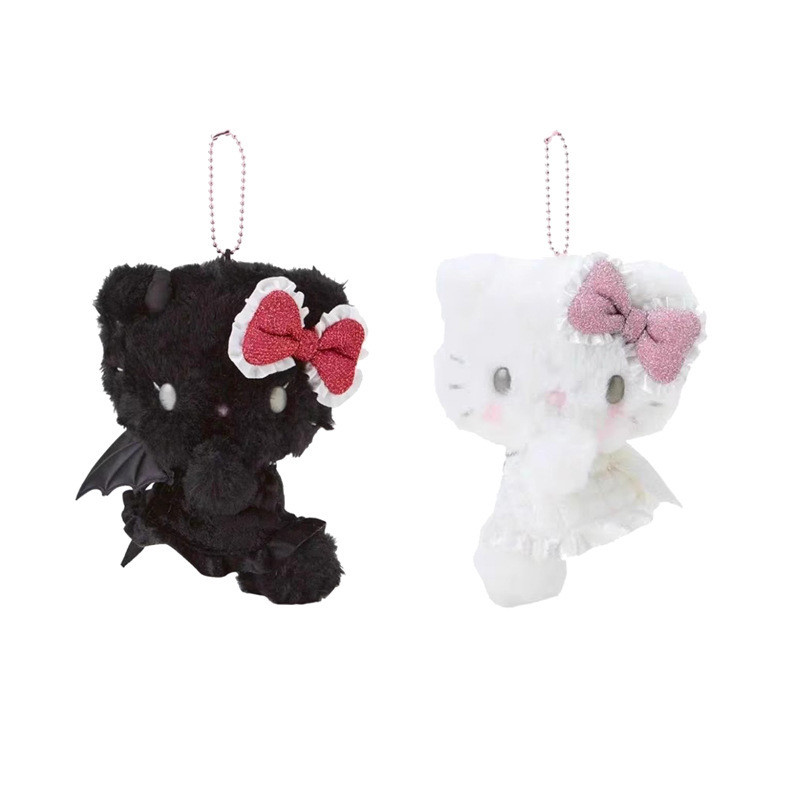 พวงกุญแจตุ๊กตา Sanrio Hello Kitty Angel and Devil ขนาด 12 ซม. พลิกเล่นได้สองแบบ