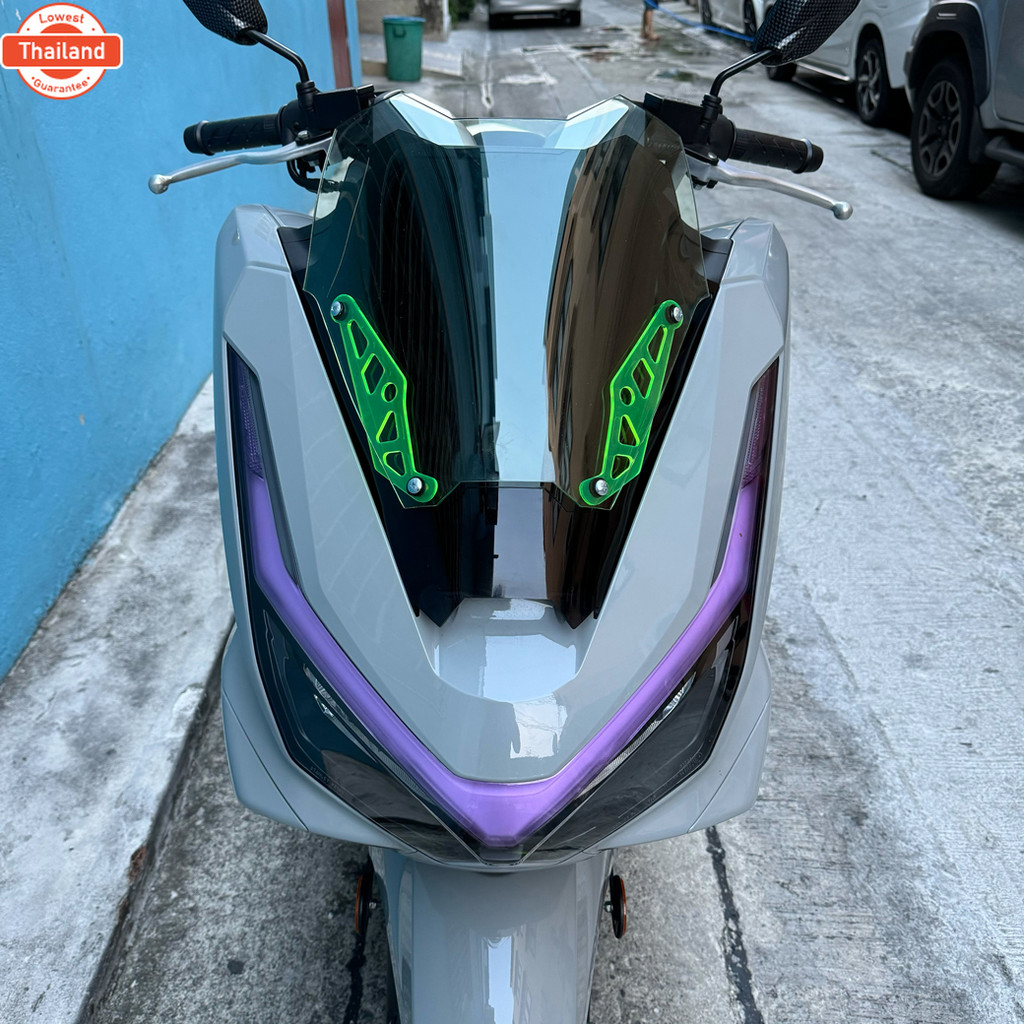 ชิวหน้าPCX160 year2025-2028 ทรงI-ronชิวแต่งแ2ฐานดำขาและชิวเลือกสีได้ดีไซน์ทรงเวอร์ชั่นใหม่ ชิวแต่งpc