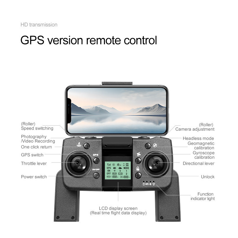 โดรมบังคับ Drone RG700PRO หลีกเลี่ยงอุปสรรคถ่ายภาพทางอากาศกล้องคู่ GPS กลับเครื่องบินมอเตอร์ไร้แปรง