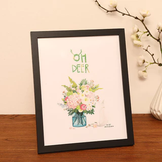 กรอบรูปไม้ กรอบรูป 6นิ้ว 7นิ้ว กรอบรูปไม้เนื้อแข็ง มีแผ่นพลาสติกใส DIY แต่งบ้าน