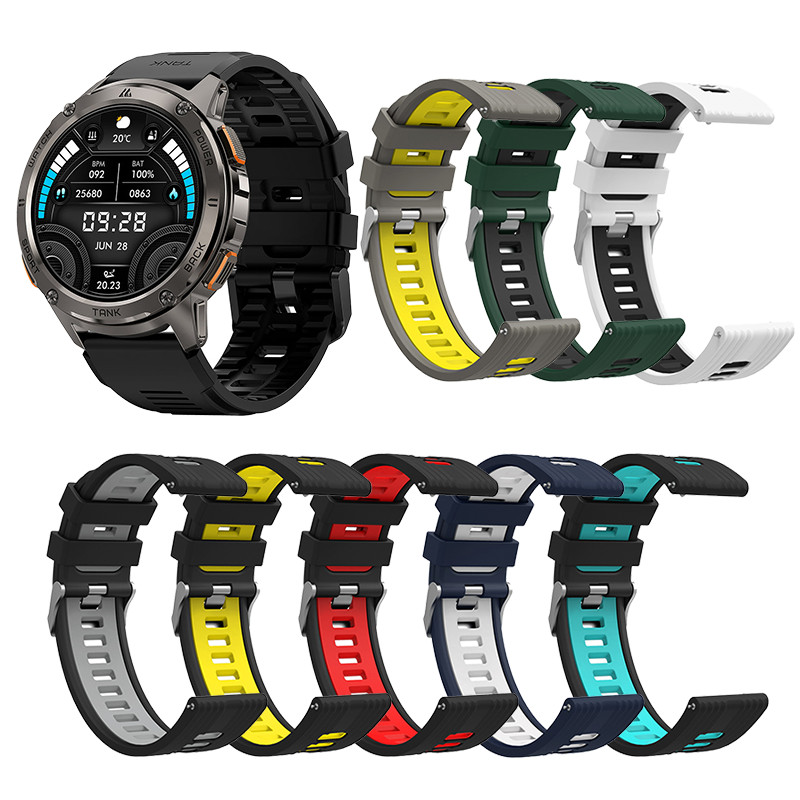 สําหรับ KOSPET TANK T2/T3/T3 ULTRA สายนาฬิกา 2 สีสายรัดซิลิโคนเปลี่ยนสายรัดข้อมือ