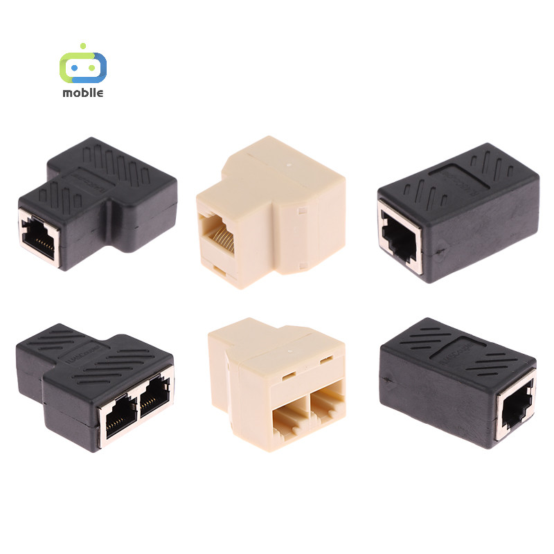 [maygood] ขั้วต่อ RJ45 1 ถึง 2 ทาง LAN Ethernet Cable Network Splitter Coupler RJ45 Cat5/Cate6 Interface Extender Adapter {TH}