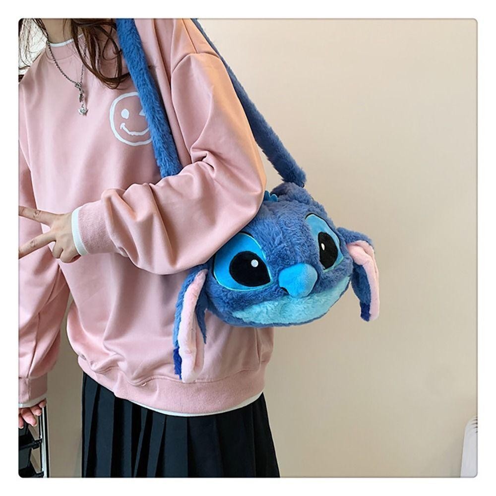 กระเป๋าถือตุ๊กตา ROSE, กระเป๋า Messenger ของอนิเมะ, กระเป๋าสะพายข้าง Stitch Pooh Bear Stitch