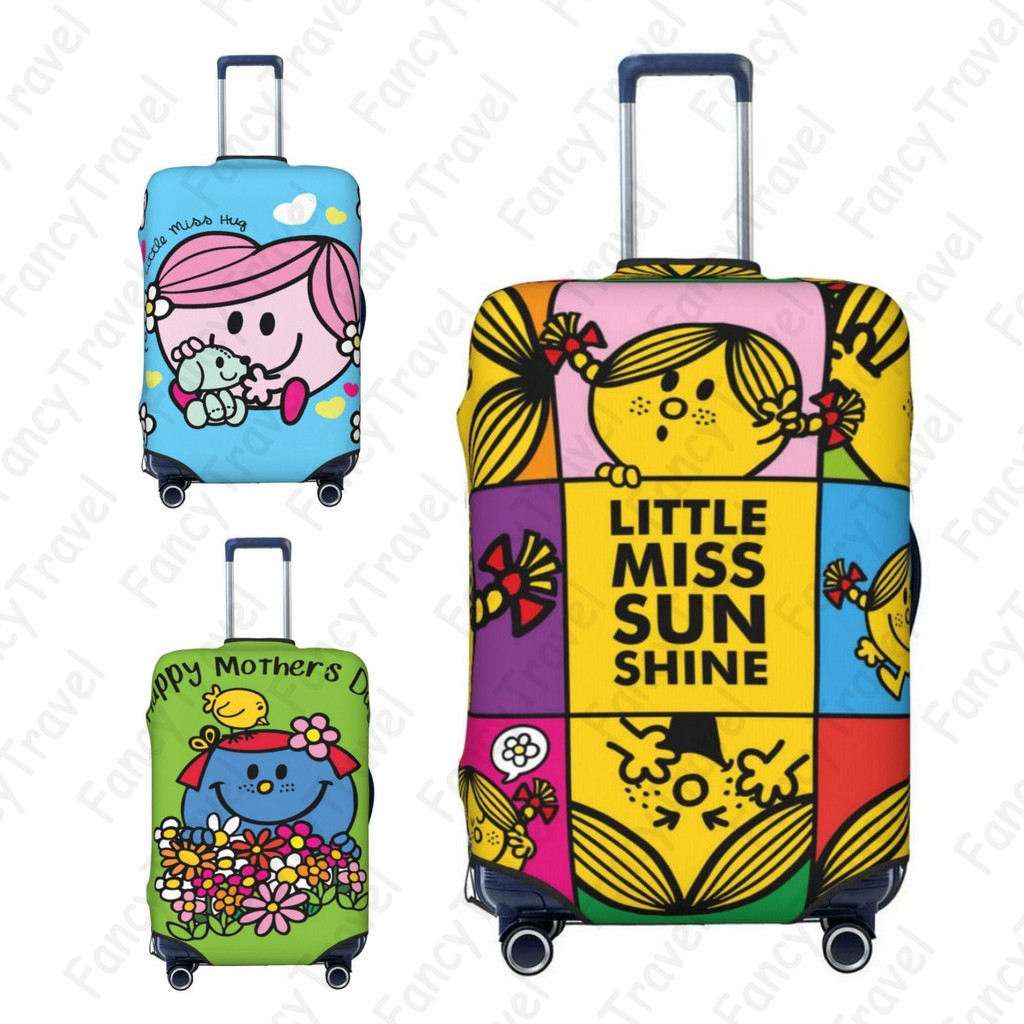 Fancytravel Mr. Men And Little Miss ผ้าคลุมกระเป๋าเดินทาง กระเป๋าเดินทาง ผ้ายึดได้เยอะ กันฝุ่น กันรอย สวมใส่ได้ ข้น 18/20/22/24/26/28/32นิ้ว