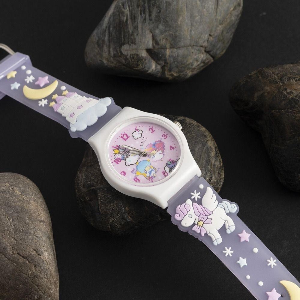 Uumir นาฬิกาควอทซ์เด็ก, นาฬิกาข้อมือกันน้ํา, ของเล่นอนิเมะ Sanrio Melody KT Kuromi Cinnamoroll นาฬิกาเด็กผู้หญิง