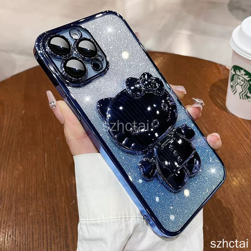 เคส iPhone 7 Plus 8 Plus 6 Plus 6s Plus 7 8 6 6s se 2020 กระจกเงา แฟชั่นแววผง ชุบ ซิลิโคนนุ่มกรณีกระต่ายน่ารักกรณีโทรศัพท์หลักฐานตก เคสโทรศัพท์ iPhone 7 Plus 8 Plus 6 Plus 6s Plus 7 8 6 6s se 2020