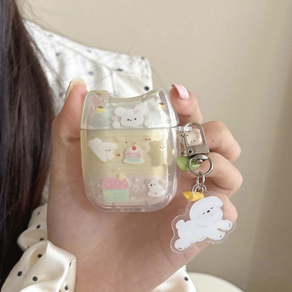 สําหรับ Airpods 4 Pro 2 กรณีการ์ตูนเค้กสุนัข Soft TPU รูปที่ 4
