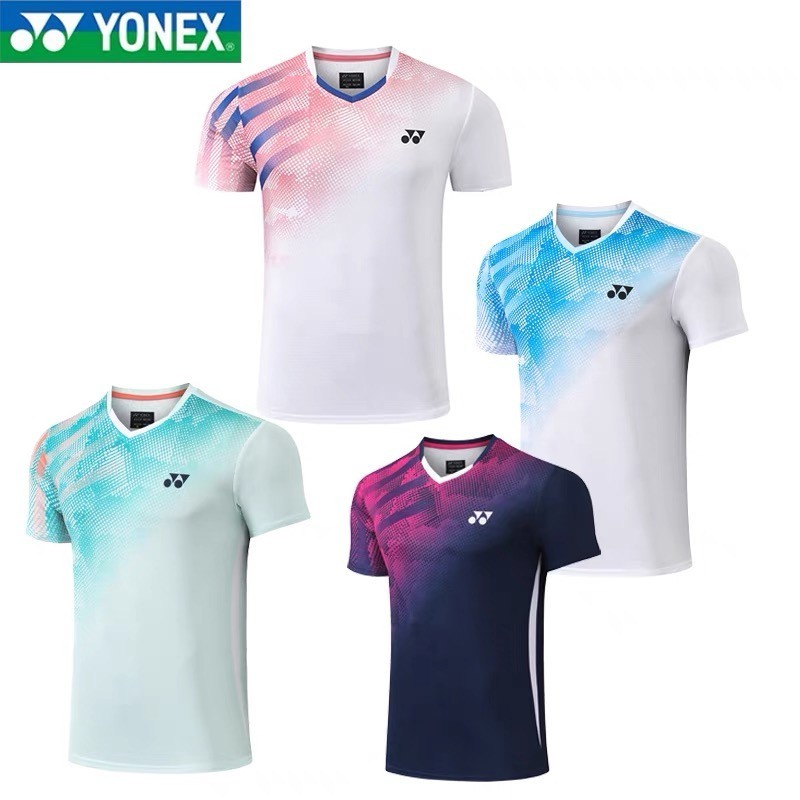 ใหม่เสื้อผ้าแบดมินตันสําหรับผู้ชายและผู้หญิงแห้งเร็วและระบายอากาศ ใช่ ทีม จับคู่ เสื้อยืดฝึกเทนนิส