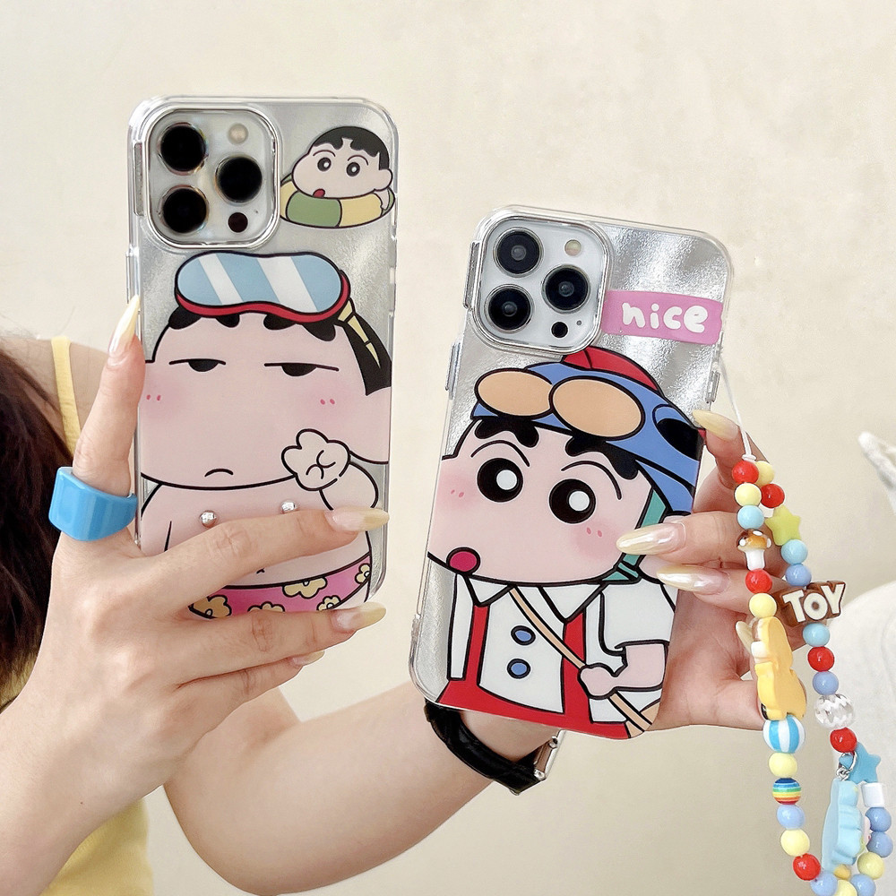 การ์ตูนน่ารักและตลก Crayon Shin Chan เหมาะสําหรับ Apple 15 เคสโทรศัพท์ IPhone 14 Pro Niche รุ่นใหม่ 13 เคสแข็ง 15 ProMax สร้อยข้อมือ 12 Anti Drop 11 คู่การออกแบบที่เรียบง่าย