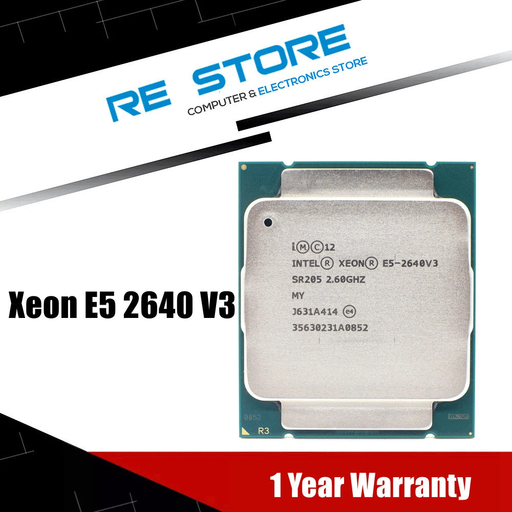 [คลังสินค้าพร้อม] intel xeon e5 2640 v3 โปรเซสเซอร์ sr205 2.6ghz 8 Core 90w lga Socket 2011-3 cpu e5