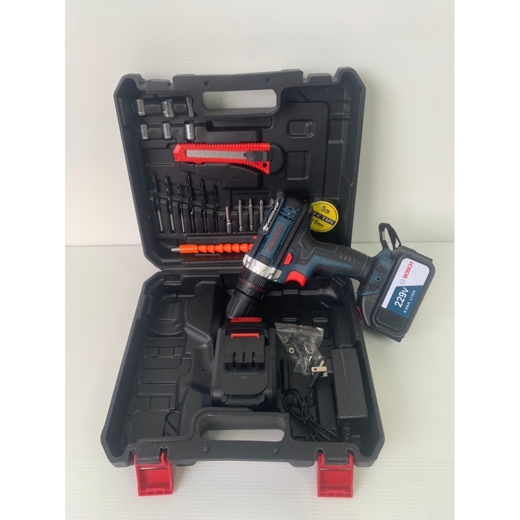สว่านบอช ไร้สาย Bo sc h 229v สว่าน3ระบบ เจาะ กระแทก ขันน็อต เร็วแรงรอบจัด พร้อมรับประกันนาน AAA