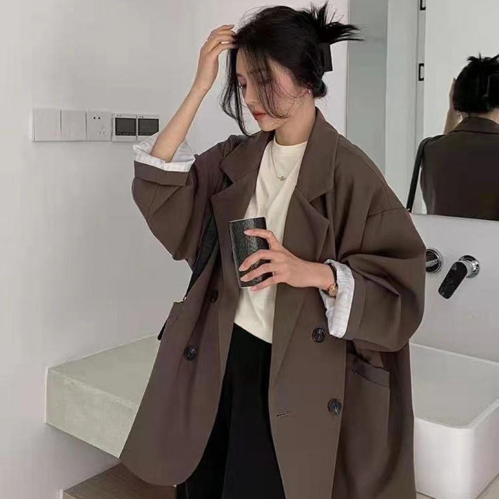 Blazer women Loose preppy style small suit coat for women 2024 spring and autumn temperament suit fo