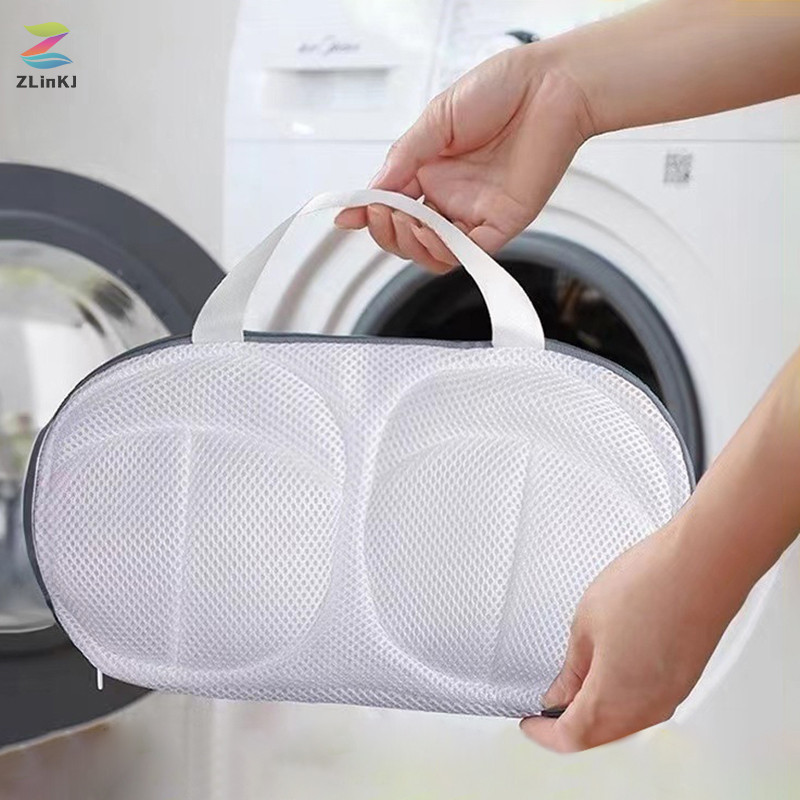 Zlinkj Bra ถุงซักผ้าล้างแพคเกจ Brassiere ทําความสะอาดกระเป๋า Anti Deformation ถุงตาข่ายพิเศษสําหรับเครื่องซักผ้าใหม่