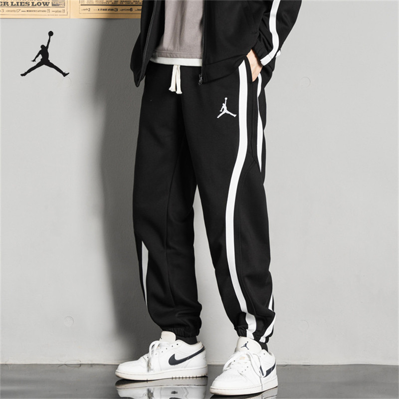 โลโก้ปัก AJ 100% Original Cotton Joggers กางเกงคาร์โก้ขากว้าง