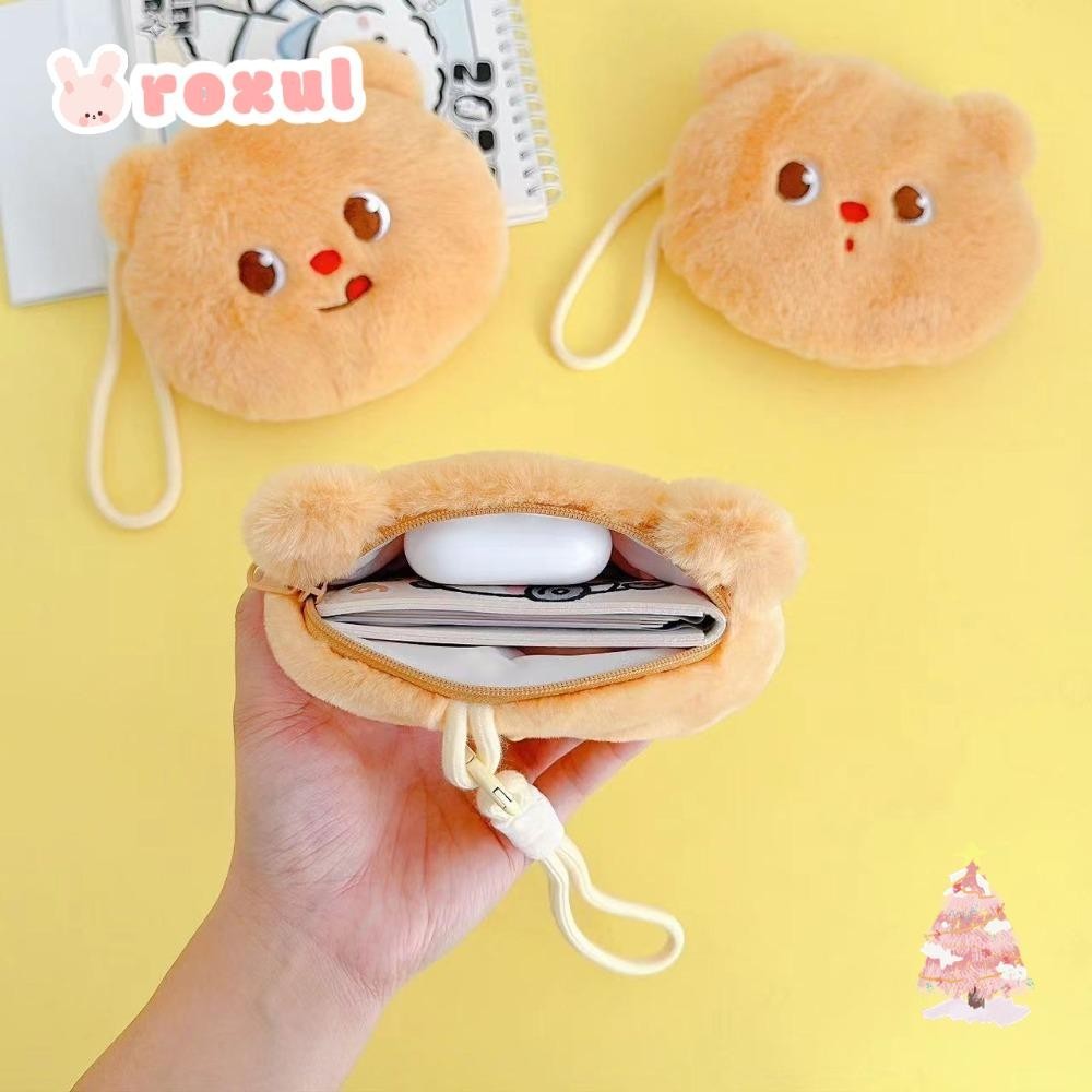 โรซูล กระเป๋าใส่เหรียญหมีเนย,การ์ตูนนุ่มซิปกระเป๋าเงินเหรียญ,น่ารักสร้างสรรค์ตุ๊กตาตุ๊กตาเนยหมีกระเป๋าของขวัญ