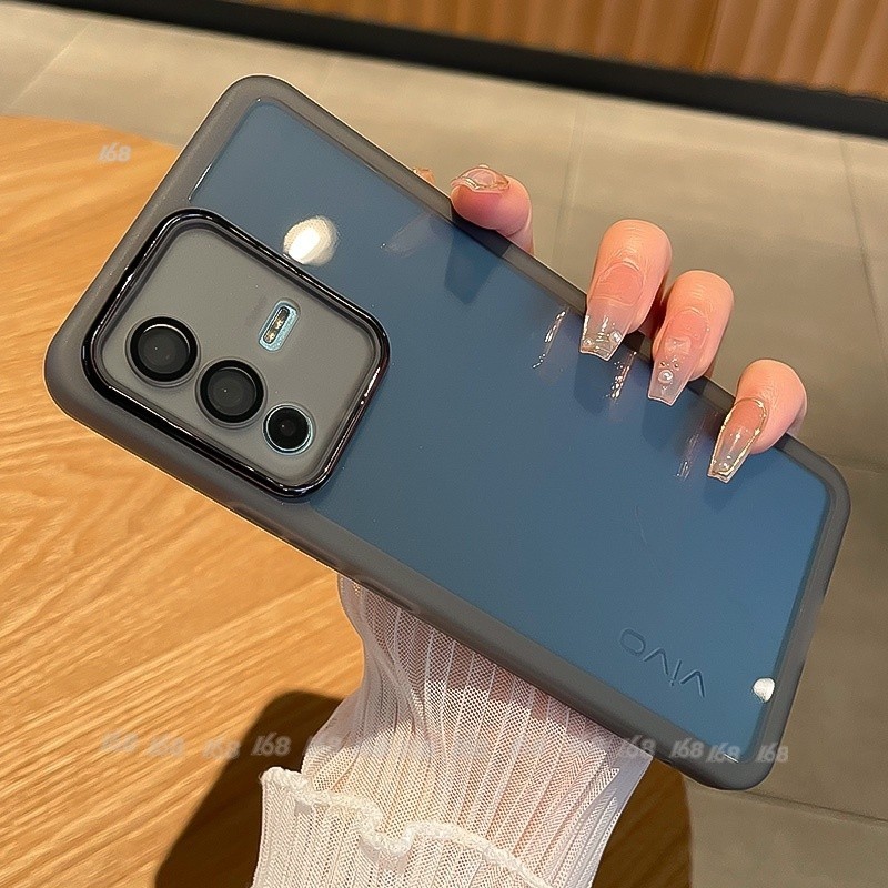 เคส Vivo V30E V30 V27 V29E V29 V23 V25 Pro 5G เคส Vivo Y17S Y27 Y36 4G โทรศัพท์ ป้องกันเลนส์กล้อง เต็มรูปแบบ ถุงลมนิรภัย กันกระแทก