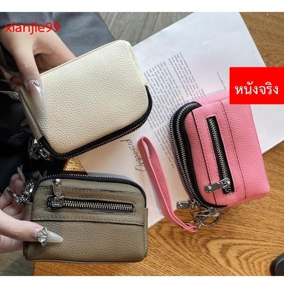 กระเป๋าใส่เหรียญ หนังวัวแท้ ขนาดใหญ่ จุของได้เยอะ แบบเรียบง่าย สําหรับผู้หญิง XD359