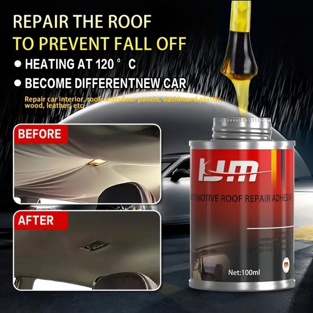 หลังคารถ Liner ซ่อมกาว 100ml มัลติฟังก์ชั่ผ้ากาว Quick Automotive ภายใน Fix Strong สําหรับรถยนต์ Headliner ortalth