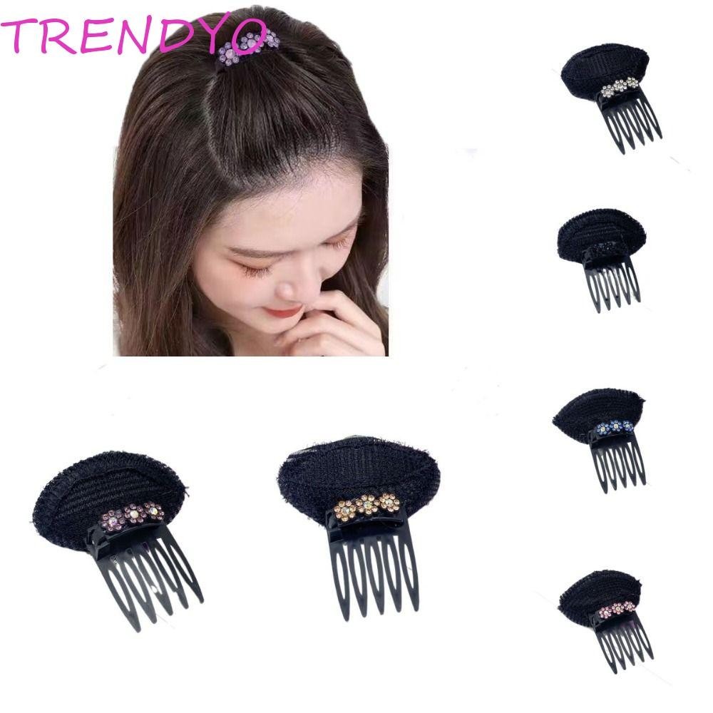Trendyo พัฟที่คาดผม, ฟองน้ําดอกไม้ DIY เครื่องมือจัดแต่งทรงผม, กิ๊บติดผมถักเปียหวานฐานผมที่มองไม่เห็น Lady