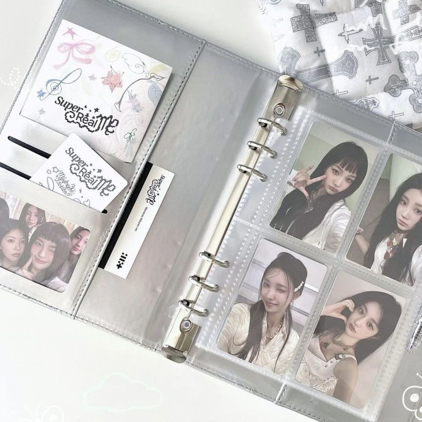 สมุดการ์ดเงิน หนัง pu A5 การ์ดหนังสือหัวเข็มขัดแม่เหล็กไม่แอตทริบิวต์หลวมใบ Four Palace การ์ดหนังสือคู่มือเก็บ 10 ซม.การ์ดขนาดเล็กอัลบั้มรูปโปสการ์ดอัลบั้มหนังสือการ์ดขนาดเล็ก - รูปที่ 2