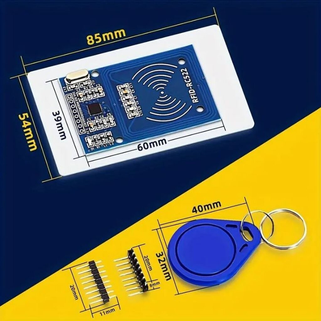 ชุดโมดูลอ่าน RFID 13.56 Mhz RC522 Kits พร้อมกับ S50 Card และ Key พร้อมส่งโกดังไทย +++
