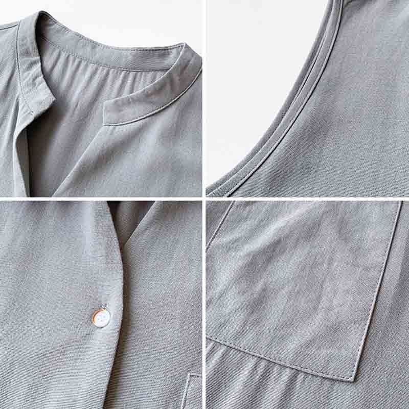 (ส่งจากกรุงเทพฯ)เสื้อคอวี แขนกุด แต่งอกเกรียว  เนื้อผ้าซาร่าหน้าเงา  ทรงน่ารักมาก ผ้าลื่น ผ้าเงา ใส่สบายมาก - รูปที่ 7