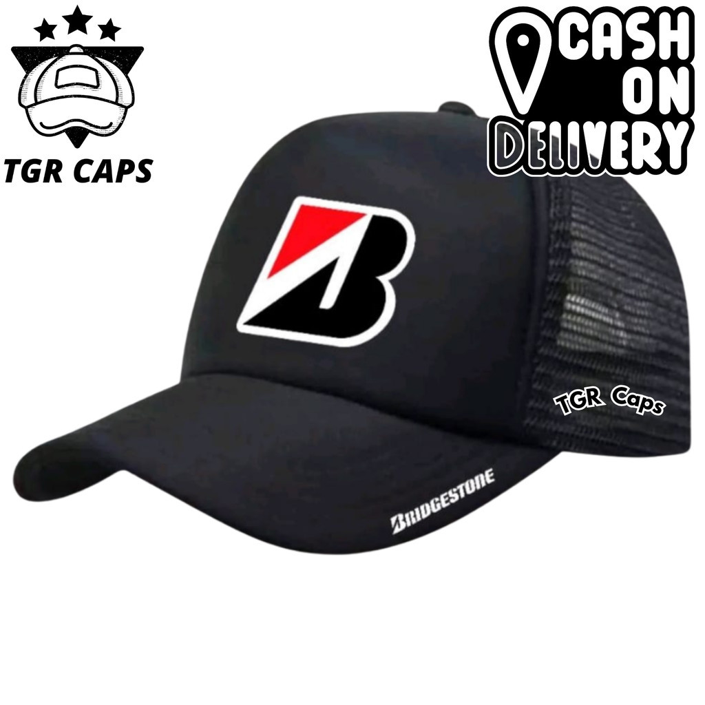 TGR Caps BRIDGESTONE Trucker Hat - โลโก้ BRIDGESTONE - หมวก Distro พรีเมี่ยม - หมวกตาข่ายผู้ชาย Cool Distro - อื่นๆ