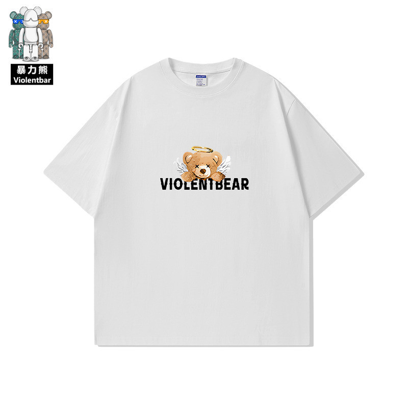 [พร้อมส่ง][Violent Bear] official upgrade 250 grams heavy Xi ชุดปกติ หลวม ชีฟอง สินค้ามาใหม่ การ์ตูน