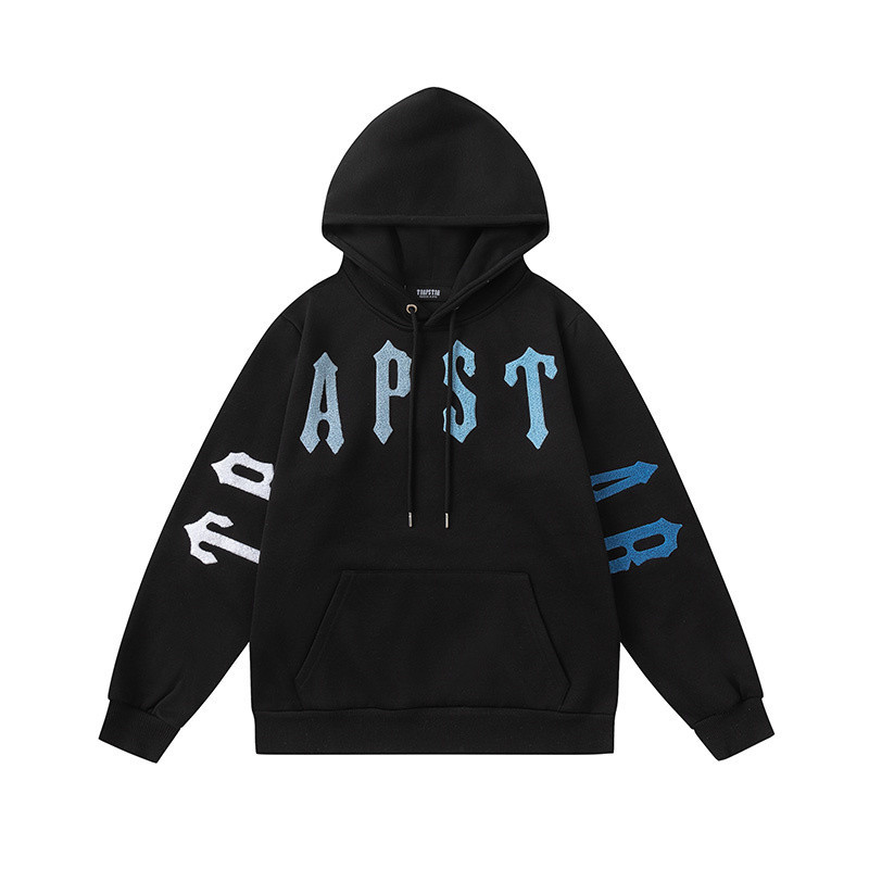 Street แฟชั่นผู้ชายและผู้หญิง Hoodies ครึ่ง Arc รูปแบบตัวอักษร Hooded เสื้อแขนยาวเสื้อสวมหัว Tops