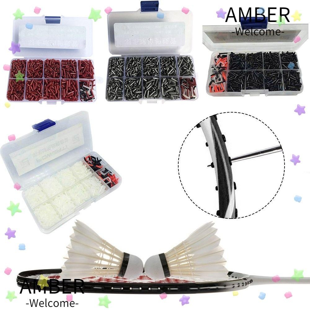 AMBER ตาไก่ หลายขนาด อุปกรณ์เสริม สําหรับป้องกันสายไม้แบดมินตัน 1 กล่อง