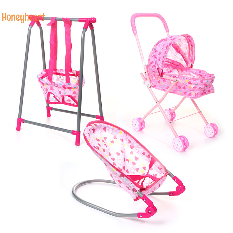 <Honeyheart> Doll House Accessories Rocking Chair Swing Bed Dining Chair Baby Play House
