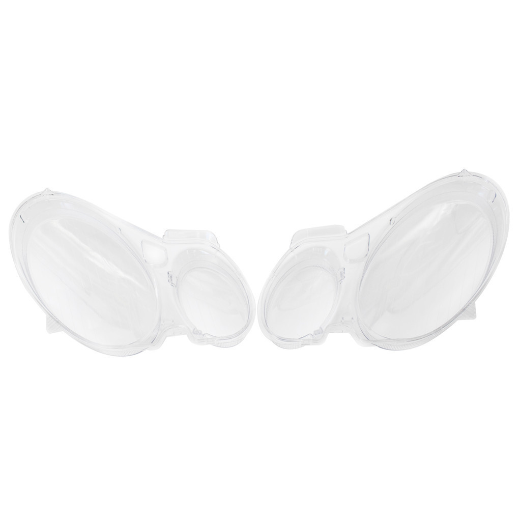 1 คู่เลนส์ไฟหน้า,ฝาครอบไฟหน้า L&R ไฟหน้าเลนส์ใสสําหรับ Mercedes-Benz E CLASS W211 E350 E55 AMG 02-08