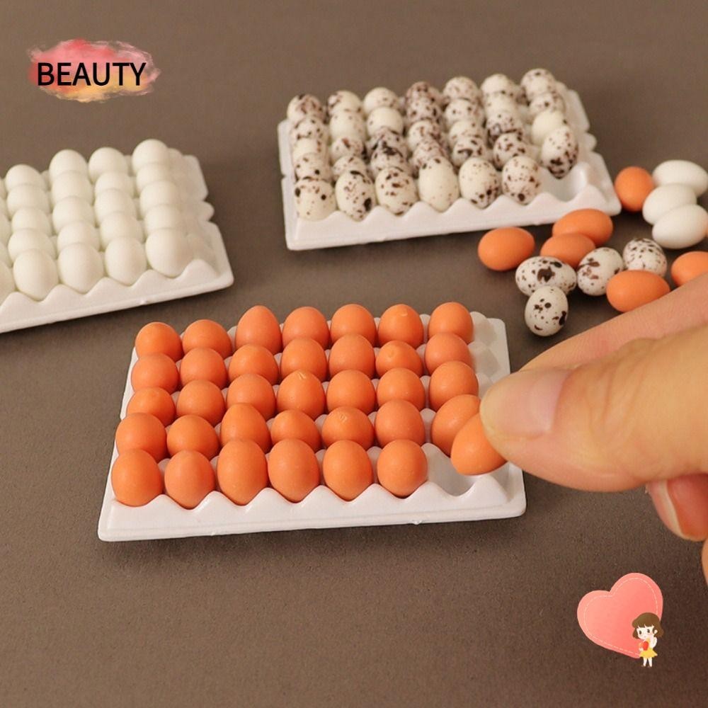 ความงาม 1ชุดไข่ลูกไก่น่ารัก,มินิ4รูปแบบไข่จําลอง,ของตกแต่งโมเดลจิ๋วของตกแต่งขนาดเล็ก