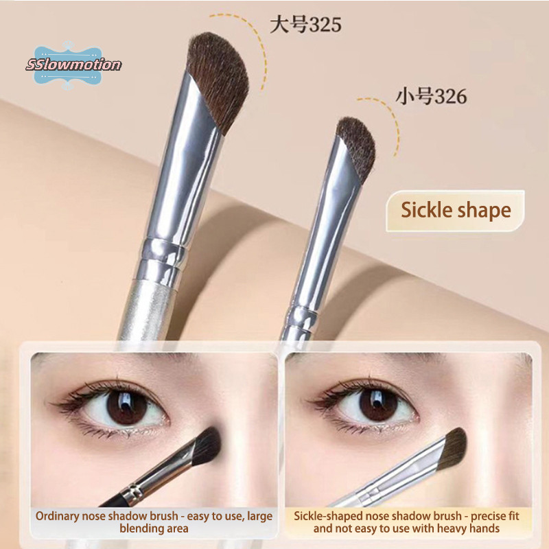 [SSlowmotion] แปรงเงาจมูกใหม่ Soft Angled Flat Head Noses Contour Smudge แปรงแต่งหน้า High Blush เครื่องสําอางเครื่องมือ [ใหม่]