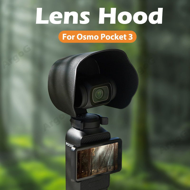 ArgoG ฮูดเลนส์สำหรับ DJI Osmo Pocket 3 ที่บังแดดเลนส์ ปกป้องเลนส์ กล้อง Pocket 3 อุปกรณ์เสริม