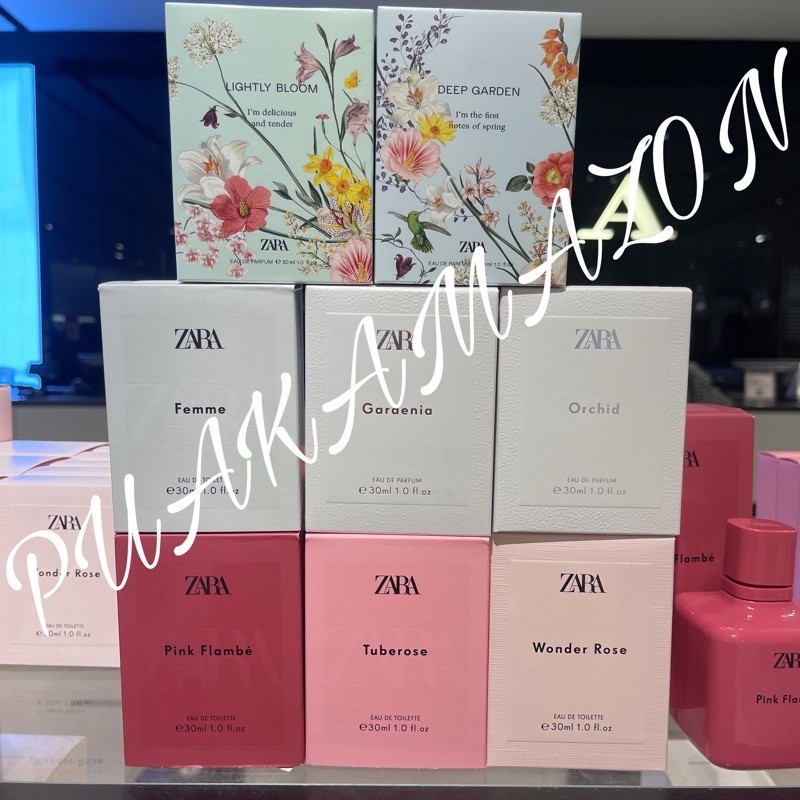 Zara ซาร่า น้ำหอม ขนาด 30 มล. ml. femme, field at night fall, deep garden, lightly bloom, tuberose, 