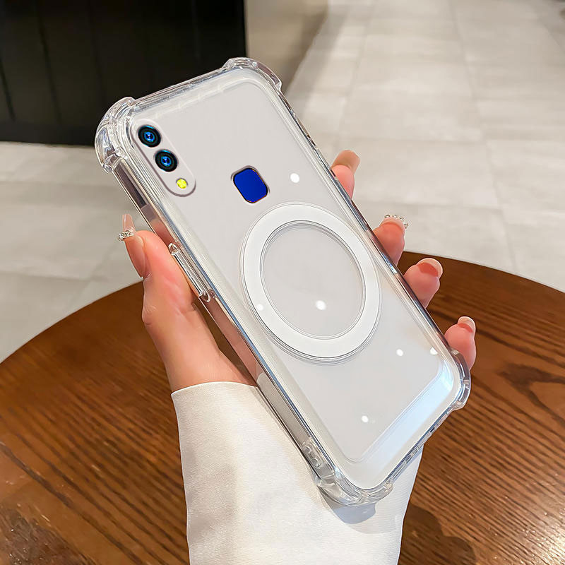 กรณีสําหรับ vivo y91 y95 y85 v9 v11i ล่าสุด anti drop แม่เหล็กดูดฟังก์ชั่นโปร่งใสเคสโทรศัพท์กันกระแทกโทรศัพท์ soft case