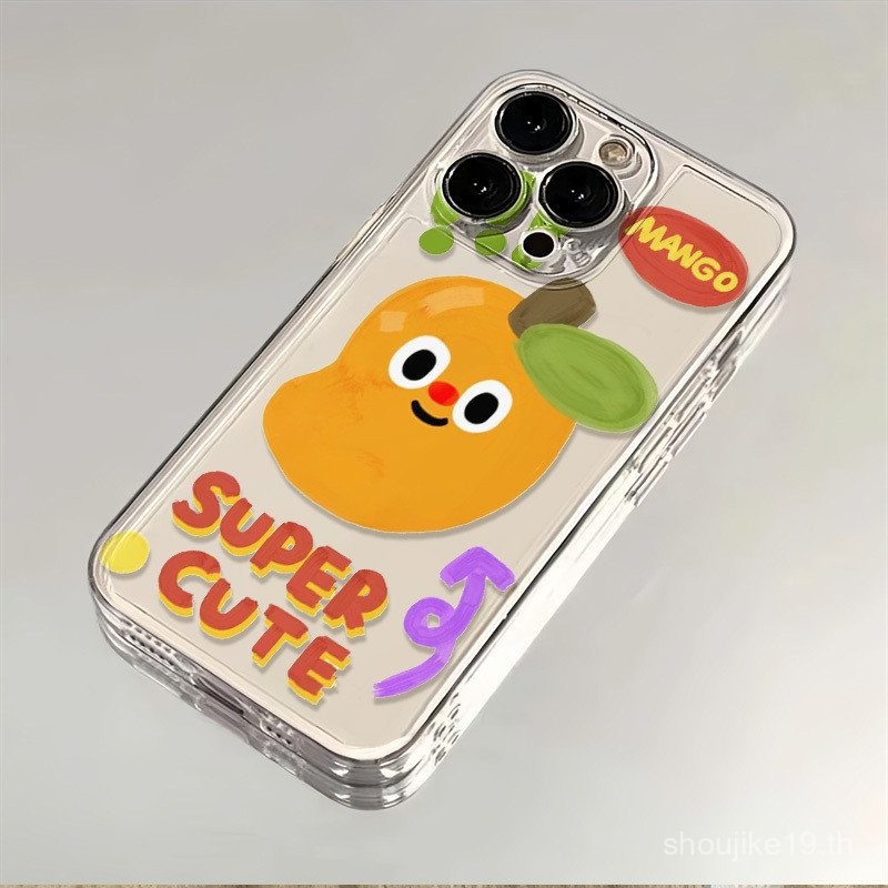 มะม่วงสำหรับแอปเปิ้ล15Promax/14/13/12เคสพื้นที่ใสนิ่มเคสมือถือน่ารัก iphonexs