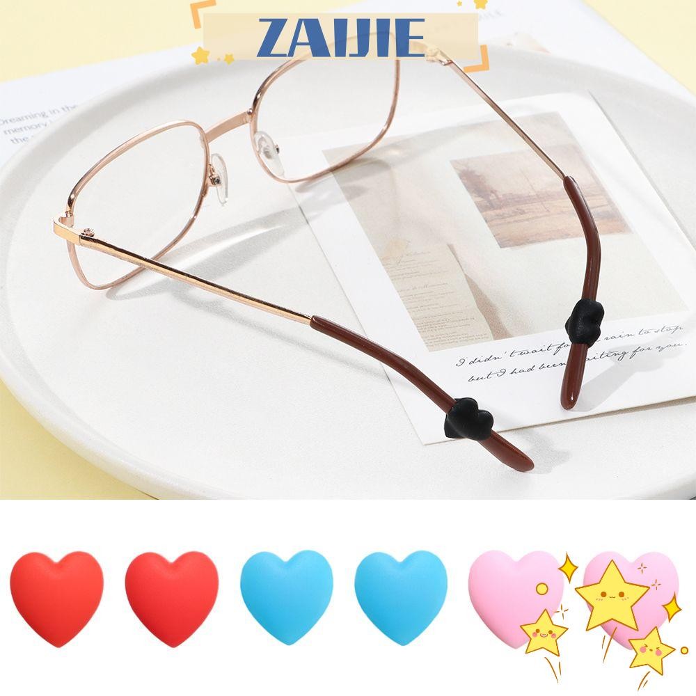 Zaijie24 ตะขอเกี่ยวหูแฟชั่น อุปกรณ์เสริม สําหรับคล้องปลายแว่นสายตา 1 คู่