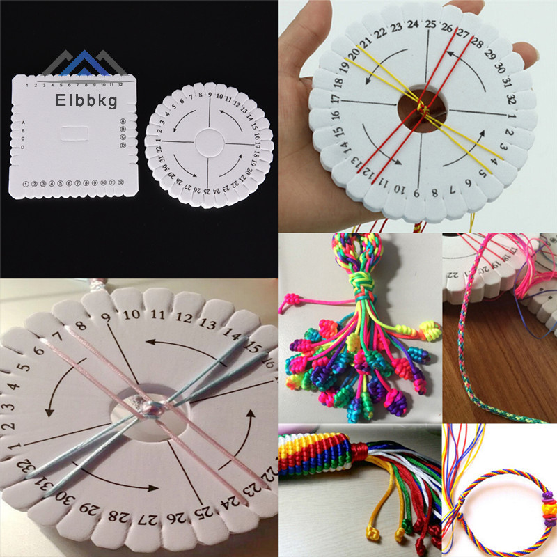 EIbbkg Round Square Handmade Beading Cord Disk Braiding Plate DIY เชือกลดราคา