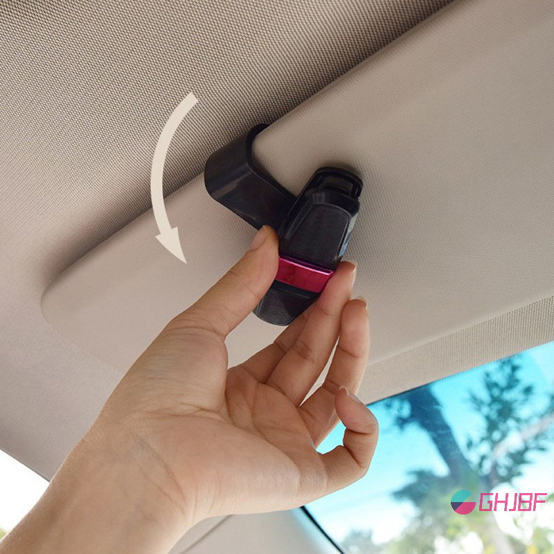Ghjbf] แว่นตารถผู้ถือ Autoneck Sun Visor แว่นตาแว่นตากันแดด Organizer คลิปผู้ถือบัตรแว่นตาเดิมรถอุปกรณ์ตกแต่งภายใน ss น