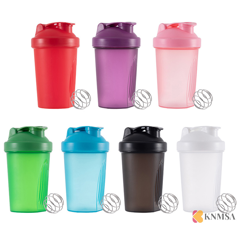 Knmsa] Sport Shaker Bottle necker 400ML Whey Protein Powder ขวดผสมขวดเครื่องดื่มพลาสติก Ss คอเต่าเดิ